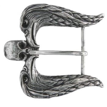 Design Halbschnalle Doppeladler Silber von Umjubelt
