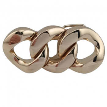 Preview: Design Belt Buckle Jailhouse gold from Umjubelt, nickel-free, top fashion style, unisex, for belts up to 4 cm wide