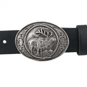 Design Gürtelschnalle Hirsch von Umjubelt - am Gürtel