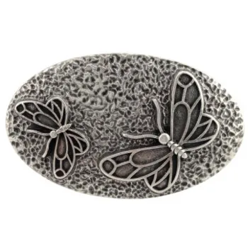 Design-Gürtelschnalle Schmetterlinge oval von Umjubelt