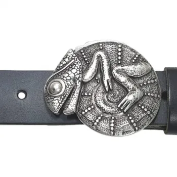 Design Belt Buckle Chameleon from Umjubelt with belt