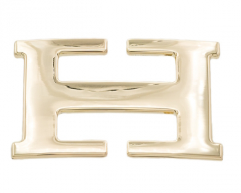 Preview: Design Gürtelschnalle Smile gold glänzend von Umjubelt, Fashion Style, nickelfrei, gold, für Gürtel bis 4 cm Breite