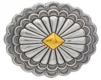 Design Belt Buckle Pueblo silver + gold from Umjubelt