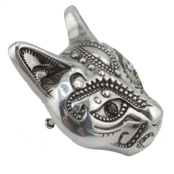 Design-Gürtelschnalle "Funkelnde Katze" von Umjubelt - 3D