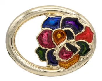 Design Belt Buckle Gold Flower from Umjubelt