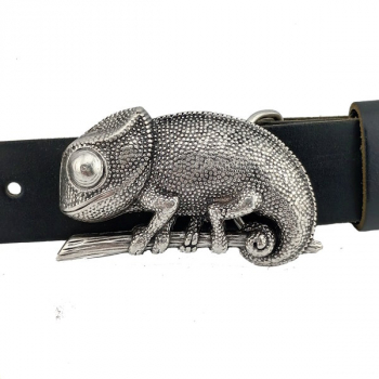 Preview: Design Belt Buckle Chameleon from Umjubelt - with belt