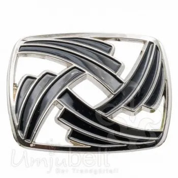 Design-Gürtelschnalle Black Grass silber von Umjubelt