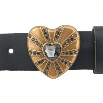 Design-Gürtelschnalle Rose Diamond grey von Umjubelt - am Gürtel