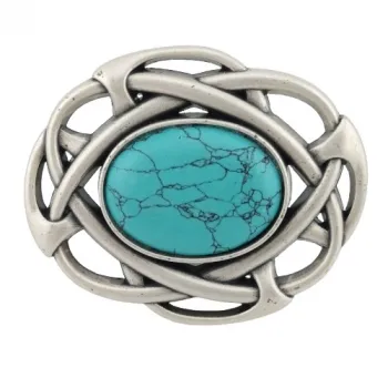Design Gürtelschnalle Moorland silber türkis von Umjubelt