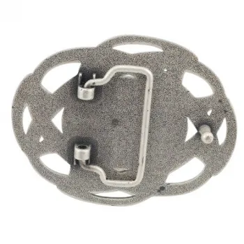 Design Belt Buckle Moorland silver turquoise from Umjubelt - back