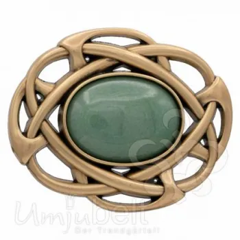 Design Gürtelschnalle Moorland gold grün von Umjubelt