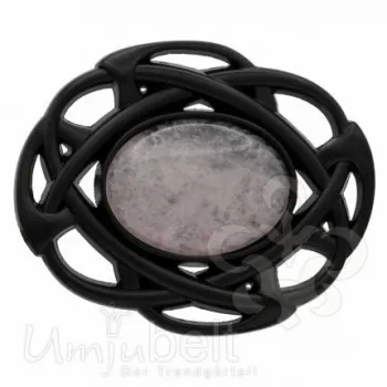 Design Gürtelschnalle Moorland schwarz grau von Umjubelt