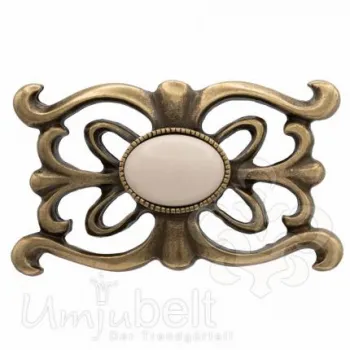 Design Gürtelschnalle Nouveau gold creme von Umjubelt