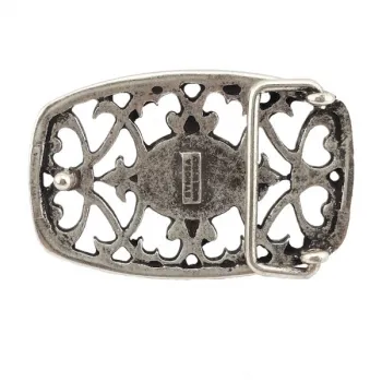 Design Gürtelschnalle Tradition silber türkis von Umjubelt - hinten