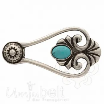 Design Gürtelschnalle Movie silber türkis von Umjubelt