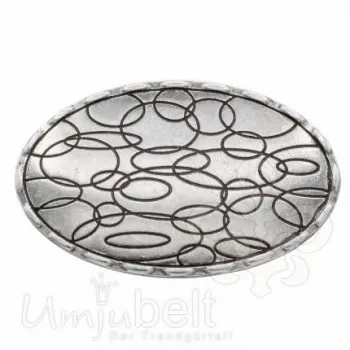 Design Gürtelschnalle Circle silber von Umjubelt