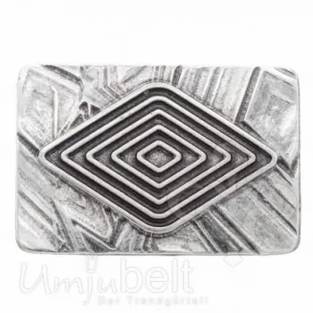 Design Gürtelschnalle Geometric silber von Umjubelt