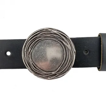 Design Belt Buckle Tangle silver from Umjubelt - with belt
