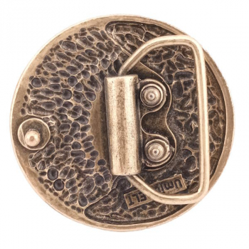 Preview: Design Belt Buckle Ammonite gold cream from Umjubelt - back