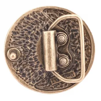 Design Belt Buckle Ammonite gold cream from Umjubelt - back