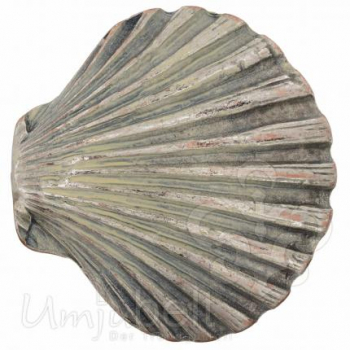 Design Gürtelschnalle Muschel groß silber creme von Umjubelt