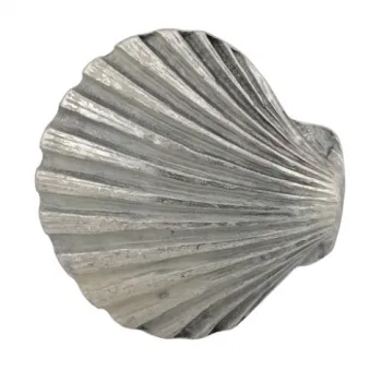 Design Gürtelschnalle Muschel groß silber creme von Umjubelt