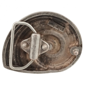 Preview: Design Gürtelschnalle Shell swirl silber creme von Umjubelt - hinten