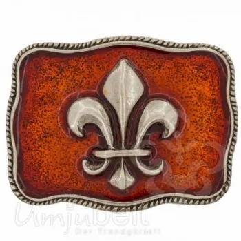 Design Belt Buckle Fleur-de-lis crest copper from Umjubelt