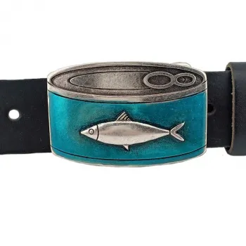 Design Gürtelschnalle Fischdose von Umjubelt
