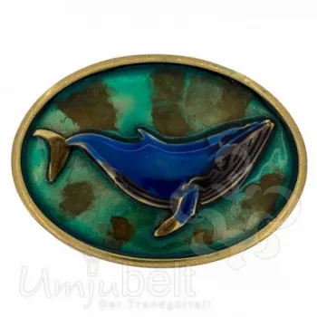Design Gürtelschnalle Blue Whale von Umjubelt