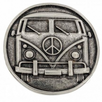 Design-Gürtelschnalle Peace Bulli Silber von Umjubelt