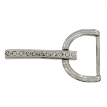 Design Belt Buckle Paddock Silver Rhinestone by Umjubelt