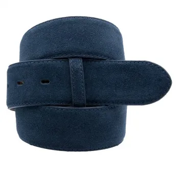 Belt Mellow Nubuck Leather - blue | Umjubelt