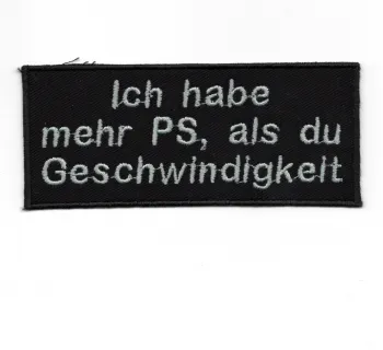 Patch  Ich habe mehr PS als Du Geschwindigkeit