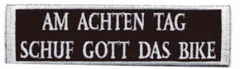 Patch Am achten Tag schuf Gott das Bike