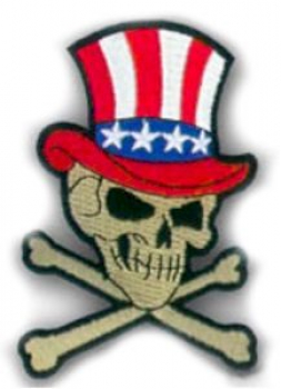 Aufnäher (Patch) Totenkopf mit Hut