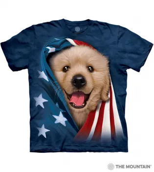 T-Shirt Dog with Flag
