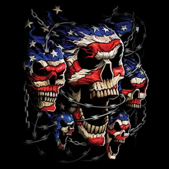 T-Shirt Patriotic Skull