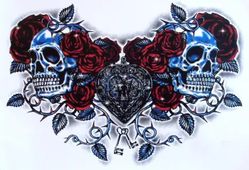 T-Shirt Skull with Roses