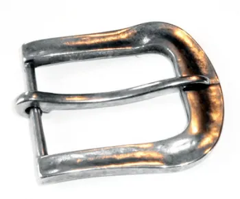 Pin Buckle in matt finish, silver