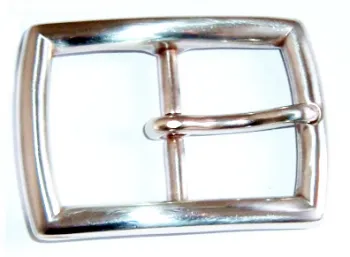 Pin Buckle - Classic thorn belt buckle, silver-plated
