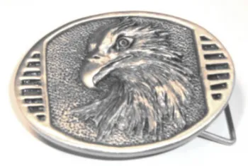 Gürtelschnalle Adlerkopf in silber