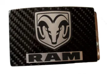 Gürtelschnalle Dodge Ram im edlen Carbon-Look