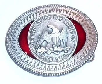 Gürtelschnalle Adler auf 1-Dollar-Münze