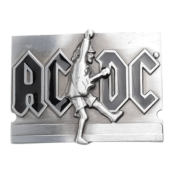 AC DC Gürtelschnalle Buckle Rock Musik Band Logo Kanone Farbig NEU 