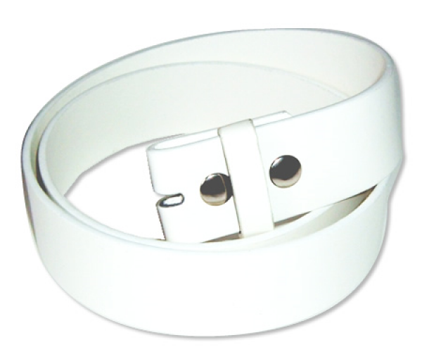 Leather belt white