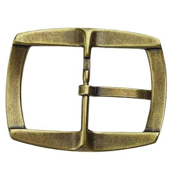 Thorn Buckle in polished old brass, double bridge, Zamac back