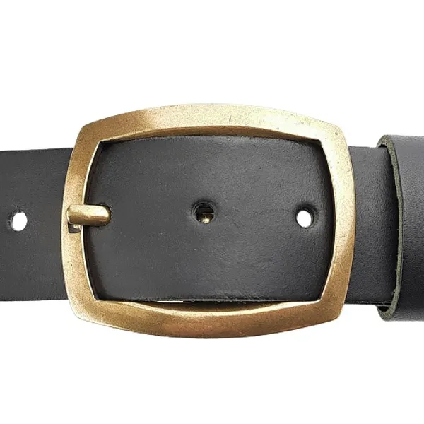 Pin Buckle Brass-Colored, double bar with belt
