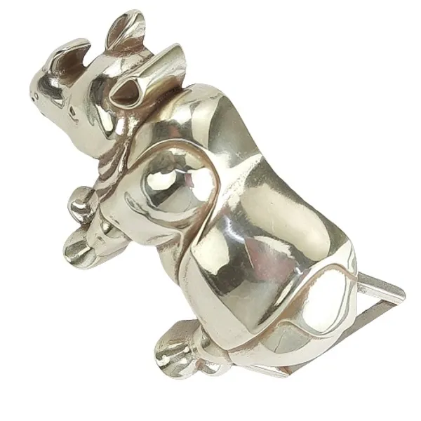 Gürtelschnalle Nashorn