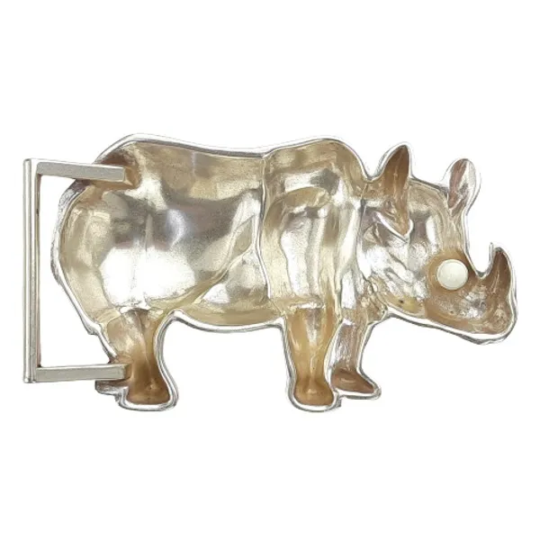 Gürtelschnalle Rhino Rückseite